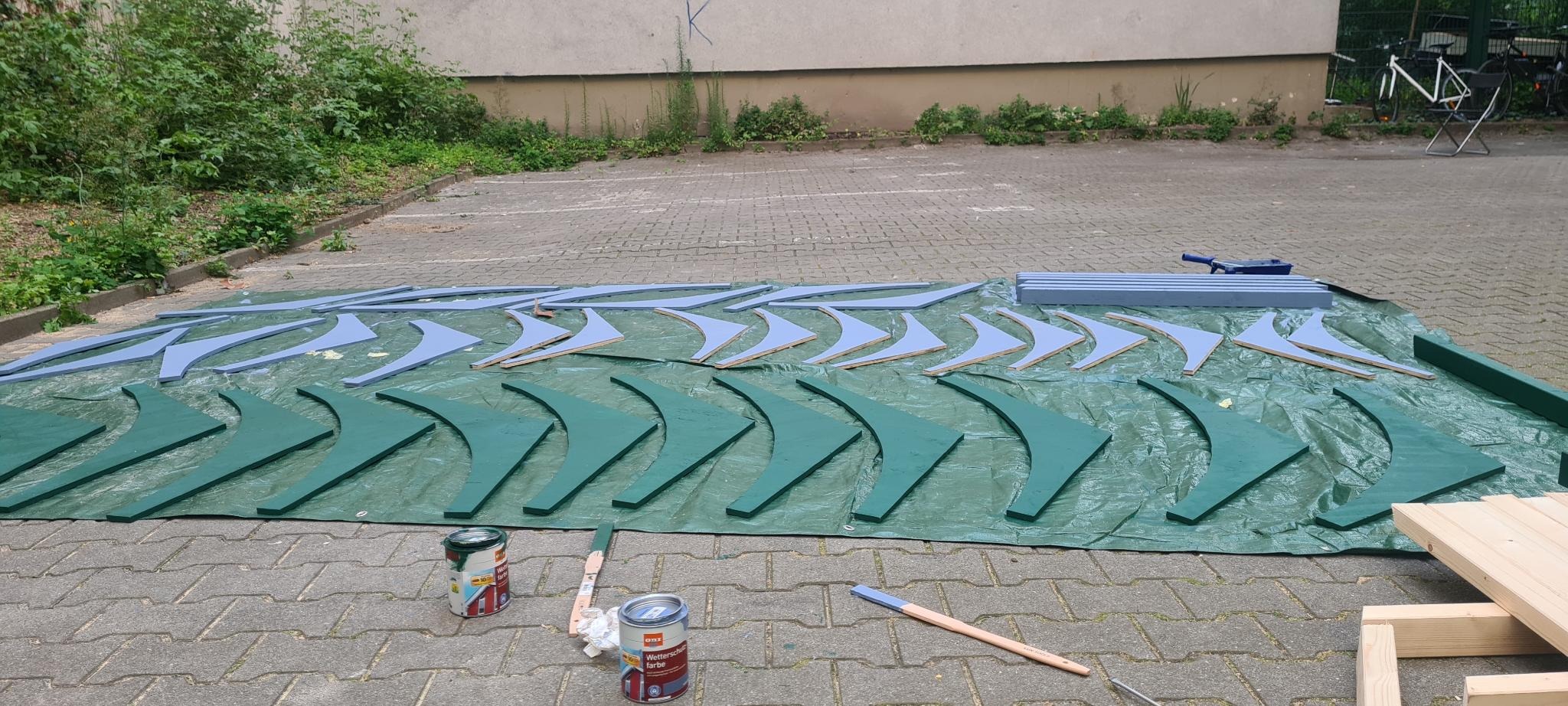 corner pieces first coat
